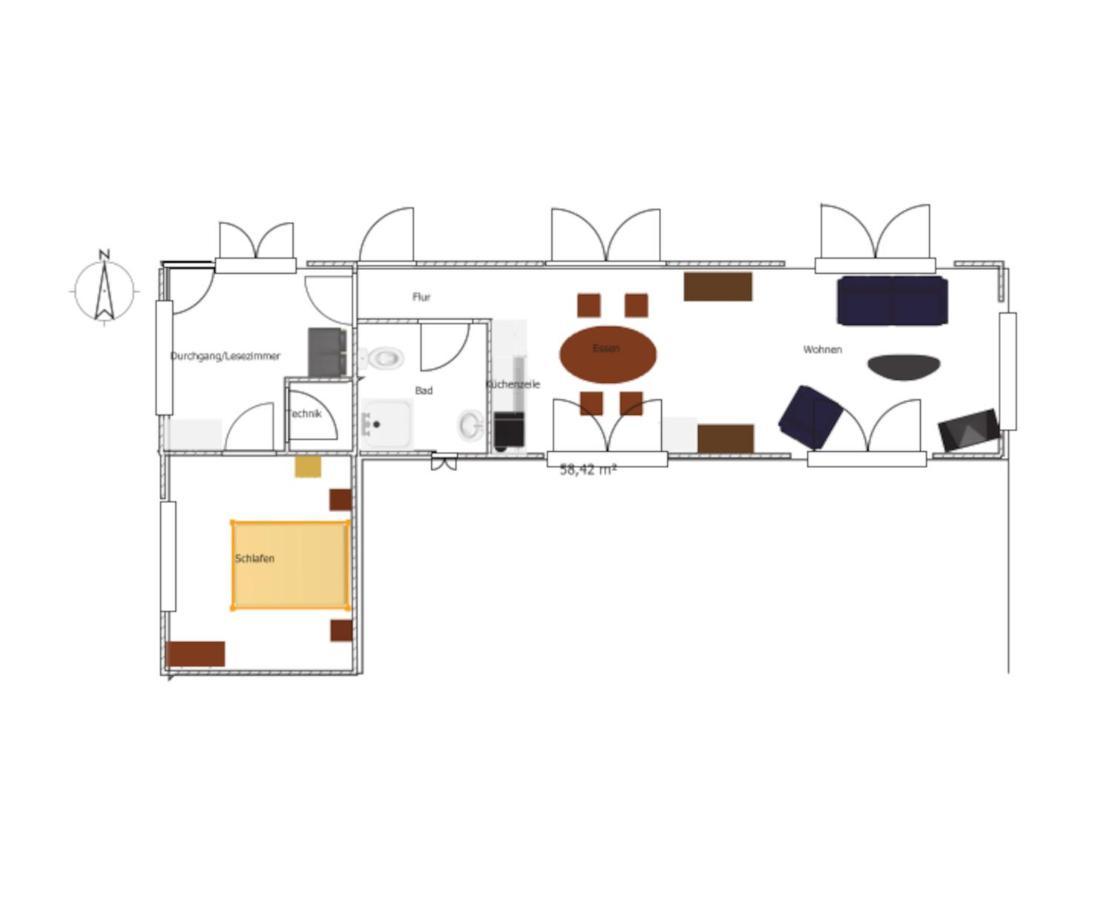 Ferienhaus Grafenland Dersum Exteriör bild